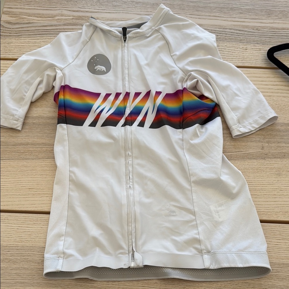 Wyn Republic Cycling Jersey with Rainbow Stripe (XS)